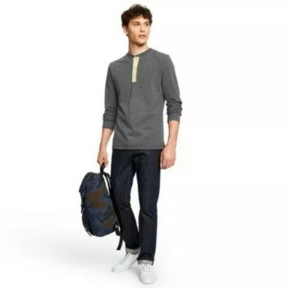 Gray Henley Base Layer Long Sleeve Shirt 3.1 Phillip Lim Target Men Size Small